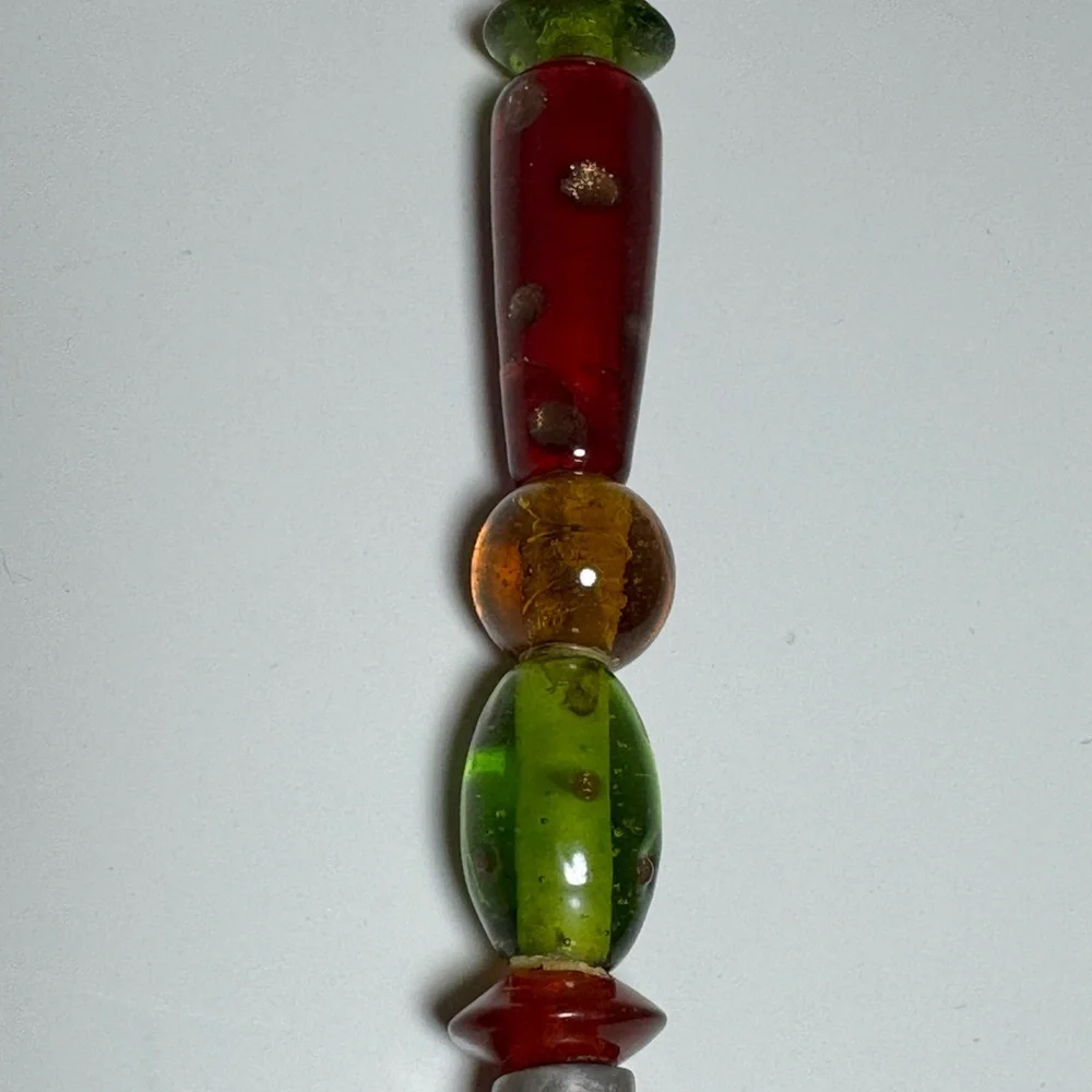 Vintage Silver Spoon with Red‎ and Green Accents